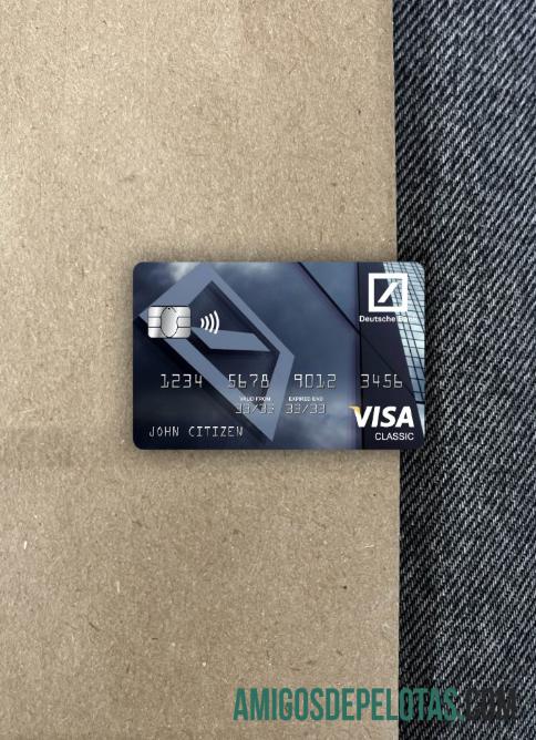 Alemanha Deutsche Bank Visa Classic Cartão Photolook Frente exemplo real